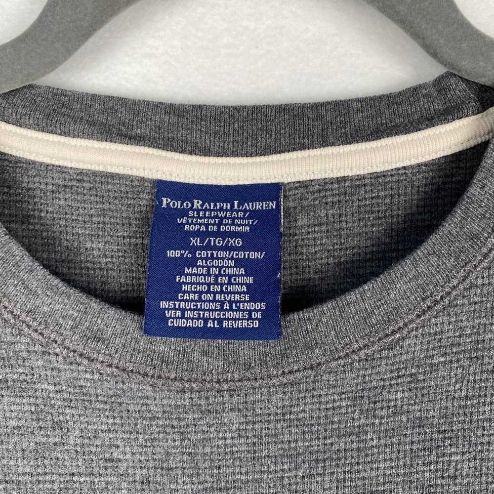Polo Ralph Lauren Size XL Gray 100% Cotton Pullover Crewneck Long Sleeve Sweater - Picture 4 of 5